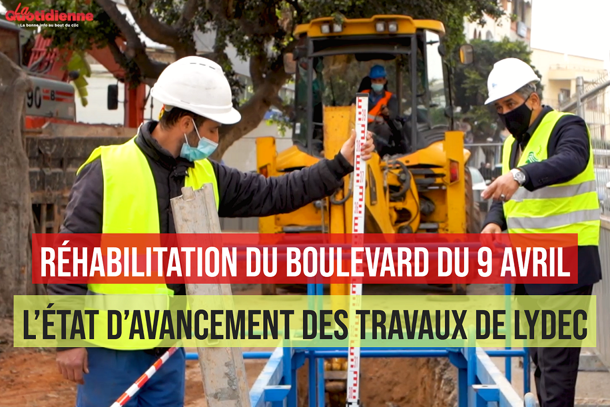 Réhabilitation du Boulevard du 9 avril : L’état d’avancement des travaux de Lydec